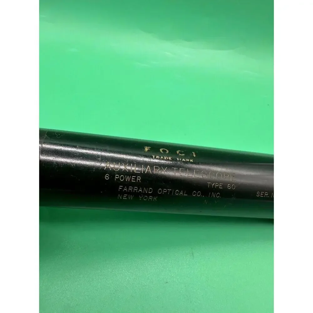VINTAGE Optical Scope PROFESSIONAL Auxiliary TELESCOPE Farrand Type 60 LENS